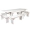Flash Furniture 8'x40" White Table/6 Bench Set XA-FARM-3-WH-GG - alternate 3